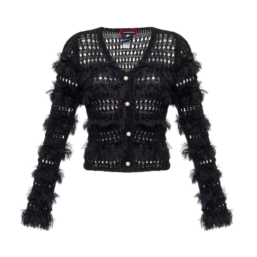 Andreeva Black Handmade Knit Sweater